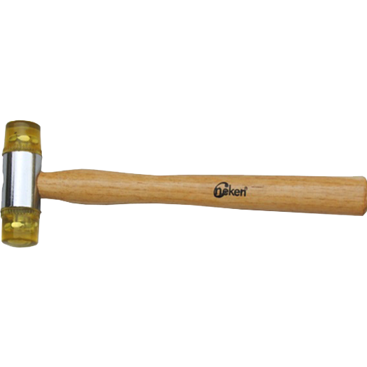 PLASTIC MALLET W/WOODEN HANDLE