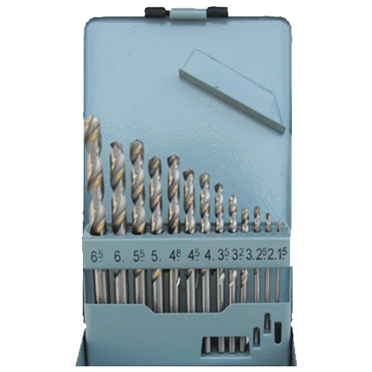 13PCS H.S.S STRAIGHT SHANK DRILL BIT (1.0mm - 6.5mm)