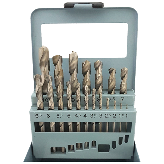19PCS H.S.S STRAIGHT SHANK DRILL BIT (1.0mm - 10mm)
