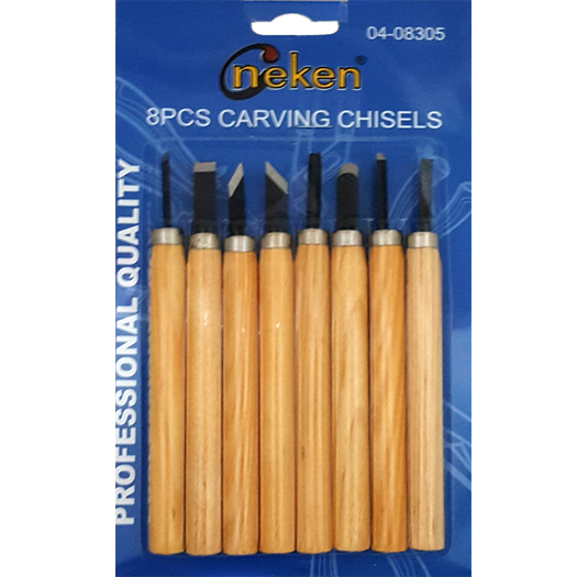 8 PCS WOOD CARVING CHISELS